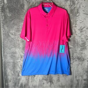 Abound Vibrant Pink and Blue Men's Polo Shirt